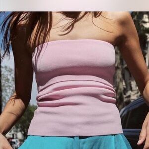 Zara Pink knit tube top